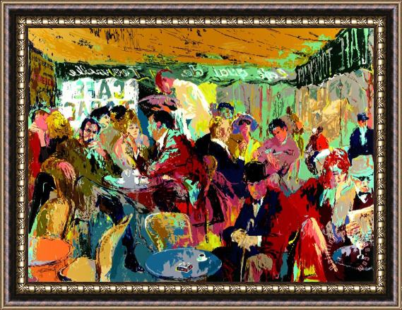 Leroy Neiman Cafe Rive Gauche Framed Painting