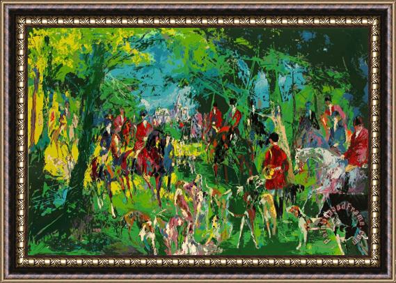 Leroy Neiman Chateau Hunt Framed Painting