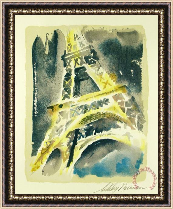 Leroy Neiman Eiffel Tower Framed Painting
