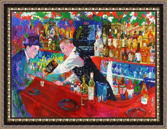 Leroy Neiman Frank at Rao's Framed Painting
