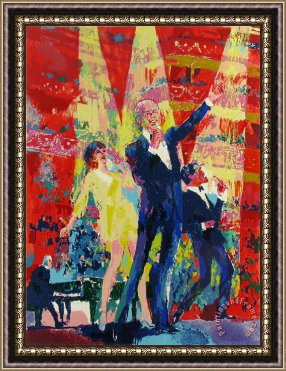Leroy Neiman Frank, Liza And Sammy at Royal Albert Hall Framed Painting