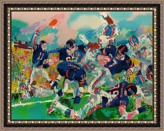 Leroy Neiman Giants Broncos Classic Framed Print