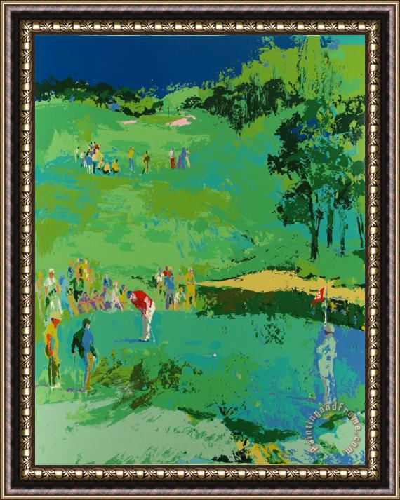 Leroy Neiman Golf Landscape Framed Painting