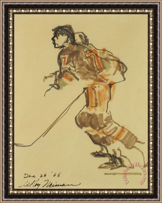 Leroy Neiman Hockey Dec 26, '65 Framed Print