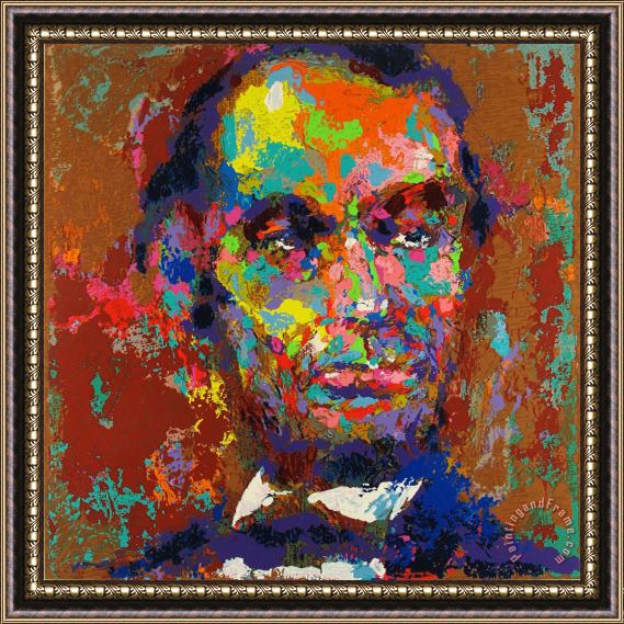 Leroy Neiman Homage to Lincoln Framed Painting