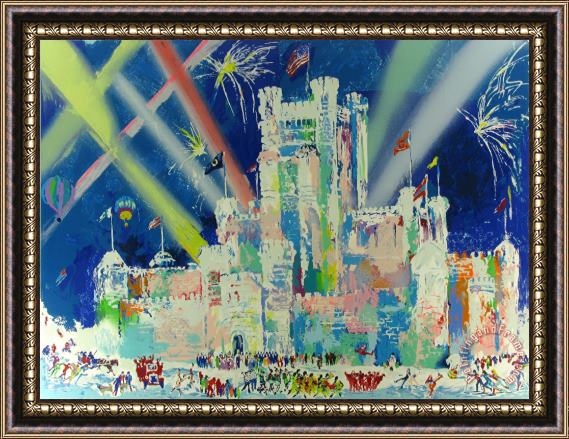 Leroy Neiman Ice Castle, St. Paul Winter Carnival Framed Painting