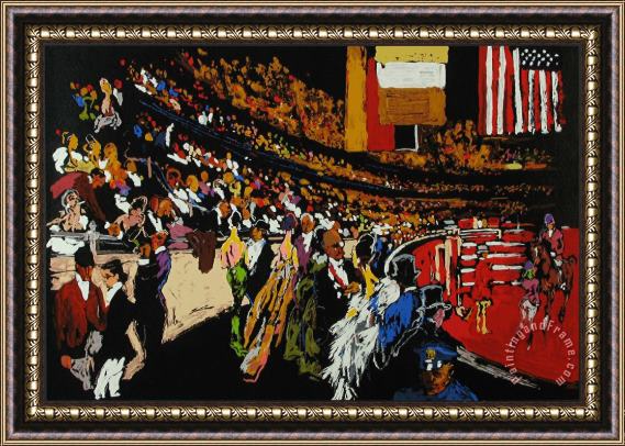 Leroy Neiman International Horse Show, New York Framed Painting