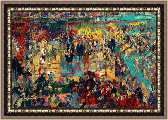 Leroy Neiman Introduction of The Champions at Madison Square Garden Framed Painting