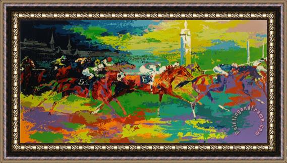 Leroy Neiman Kentucky Derby Framed Painting