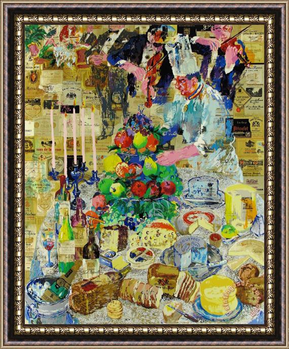 Leroy Neiman La Cuisine Francaise (homage to Paul Bocuse) Framed Painting