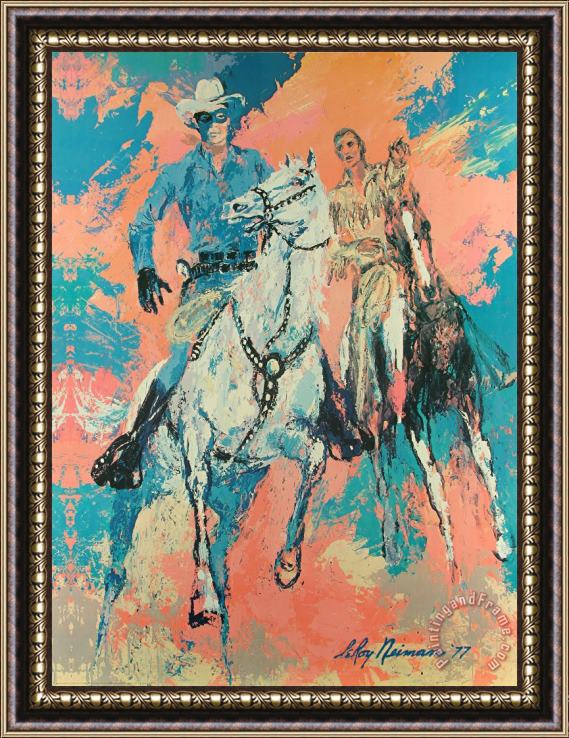 Leroy Neiman Lone Ranger And Tonto Framed Painting