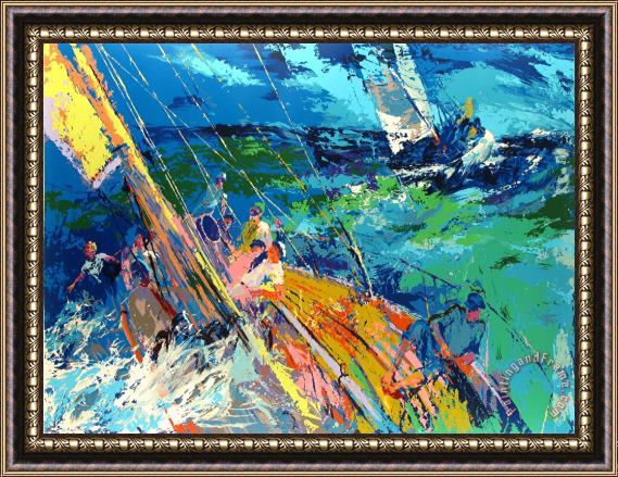 Leroy Neiman Ocean Sailing Framed Painting