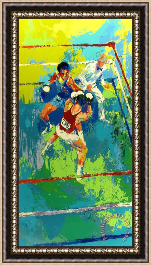 Leroy Neiman Olympic Boxing, Moscow 1980 Framed Print
