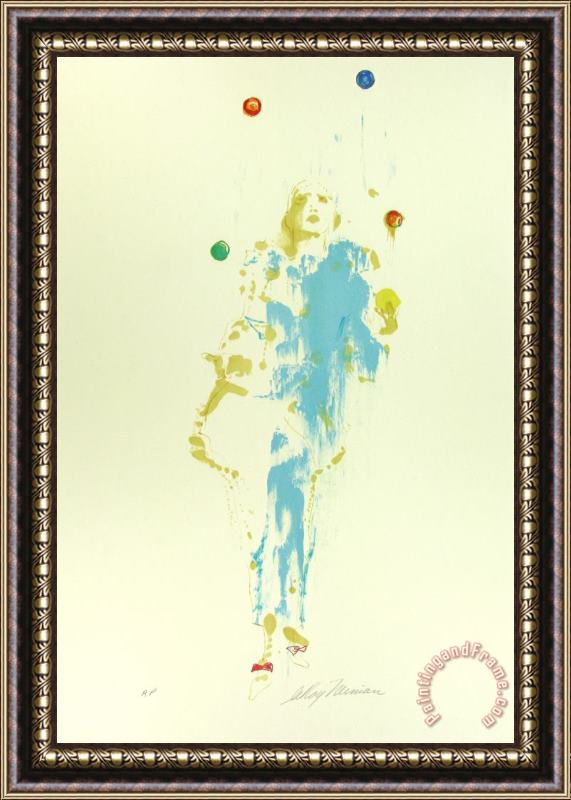 Leroy Neiman Pierrot The Juggler Framed Painting