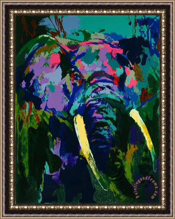 Leroy Neiman Portrait of The Elephant Framed Print