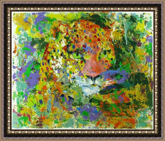 Leroy Neiman Portrait of The Leopard Framed Painting