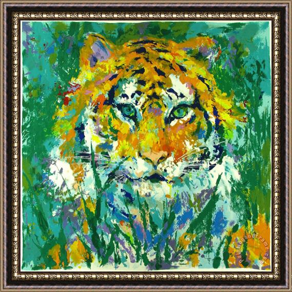 Leroy Neiman Portrait of The Tiger Framed Painting