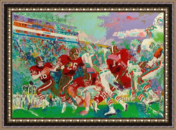 Leroy Neiman Post Season Football Classic Framed Painting