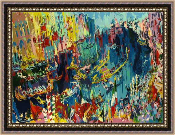 Leroy Neiman Regatta of The Gondoliers Framed Painting