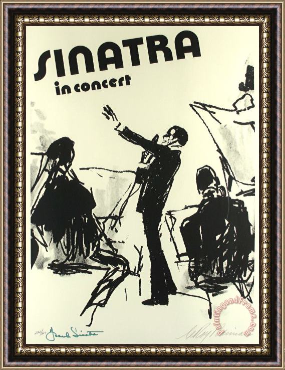 Leroy Neiman Sinatra in Concert Framed Painting