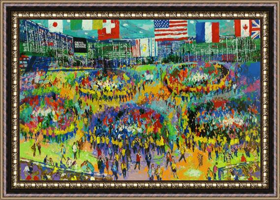Leroy Neiman The Chicago Mercantile Exchange Framed Painting