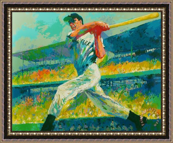 Leroy Neiman The Dimaggio Cut Framed Painting