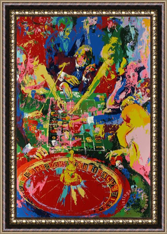 Leroy Neiman The Green Table Framed Painting