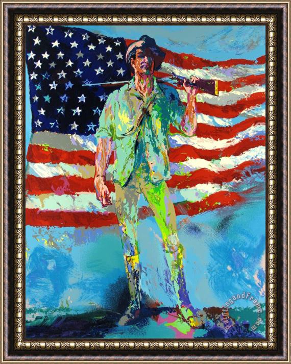 Leroy Neiman The Minuteman Framed Painting