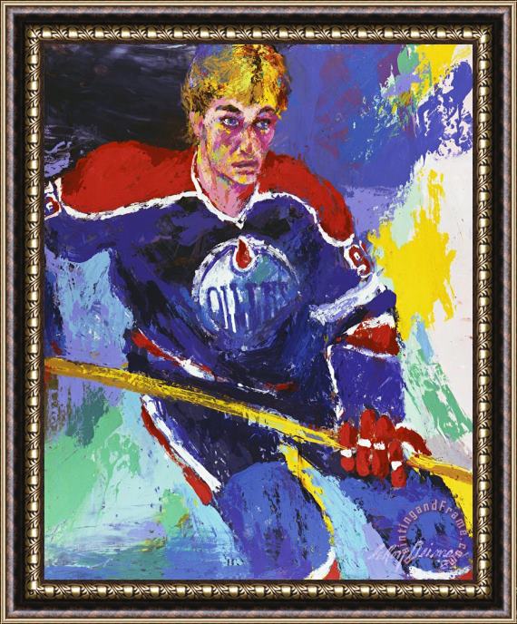 Leroy Neiman Wayne Gretzky Framed Painting