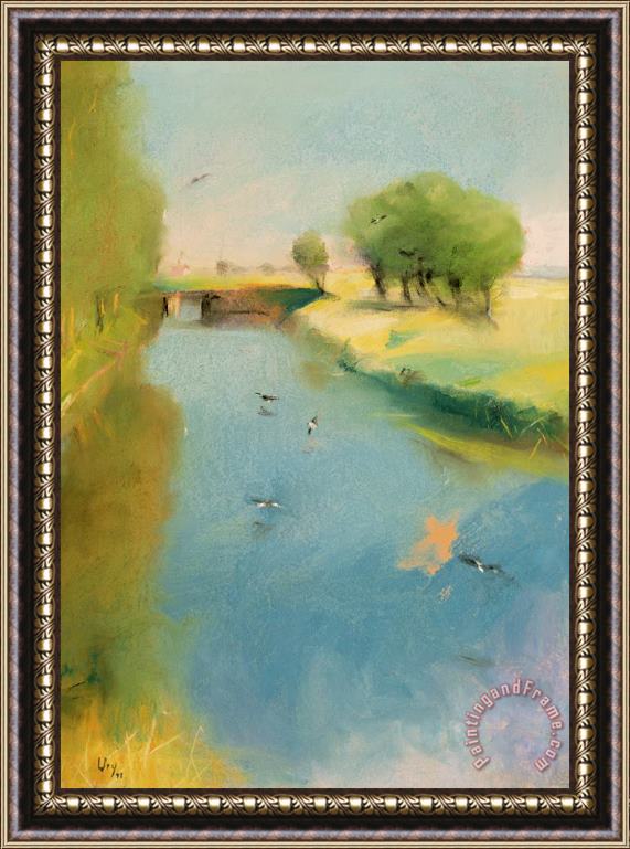 Lesser Ury Canal Framed Painting