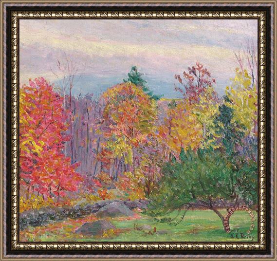 Lilla Cabot Perry Landscape At Hancock In New Hampshire Framed Print