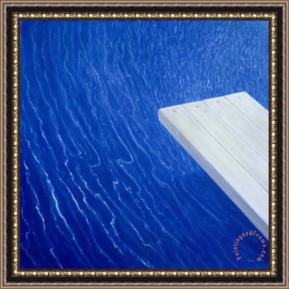 Lincoln Seligman Diving Board 2004 Framed Painting