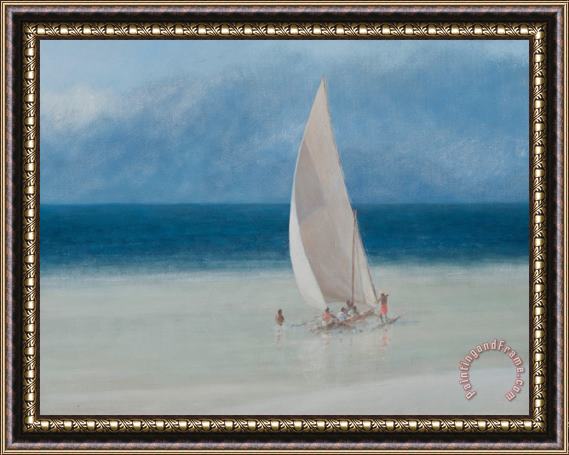 Lincoln Seligman Fishermen Kilifi Framed Painting