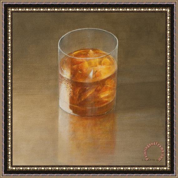 Lincoln Seligman Glass Of Whisky 2010 Framed Painting