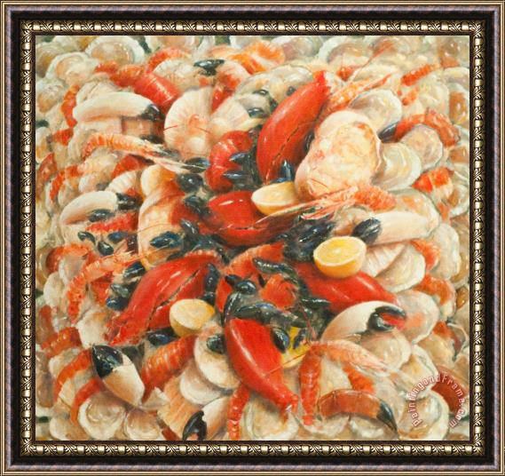 Lincoln Seligman Seafood Extravaganza Framed Print