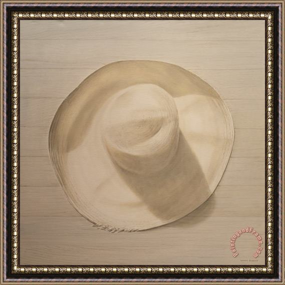 Lincoln Seligman Travelling Hat On Dusty Table Framed Print