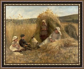 Lionel Walden Framed Paintings - Young Harvesters by Lionel Percy Smythe