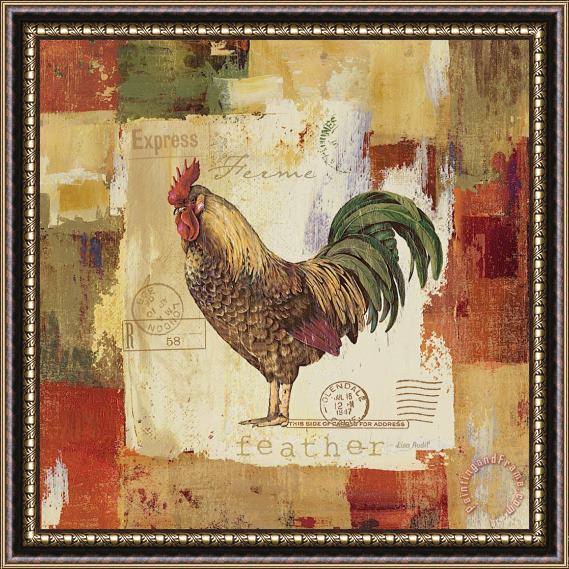 Lisa Audit Colorful Rooster II Framed Painting