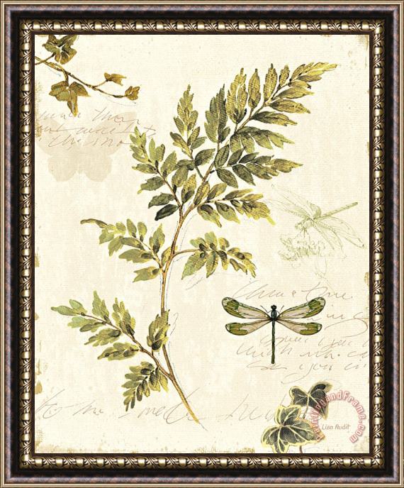 Lisa Audit Ivies And Ferns III Framed Painting