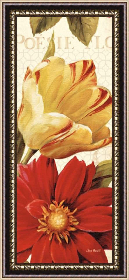 Lisa Audit Poesie Florale Panel II Framed Painting