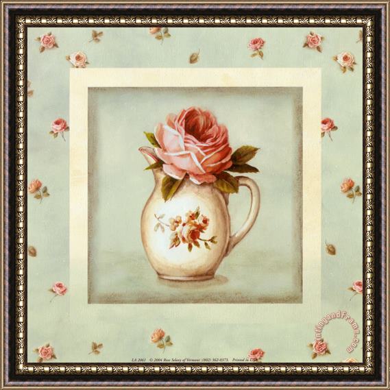Lisa Audit Rose Vase Framed Print