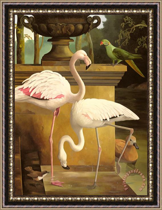 Lizzie Riches Flamingos Framed Painting