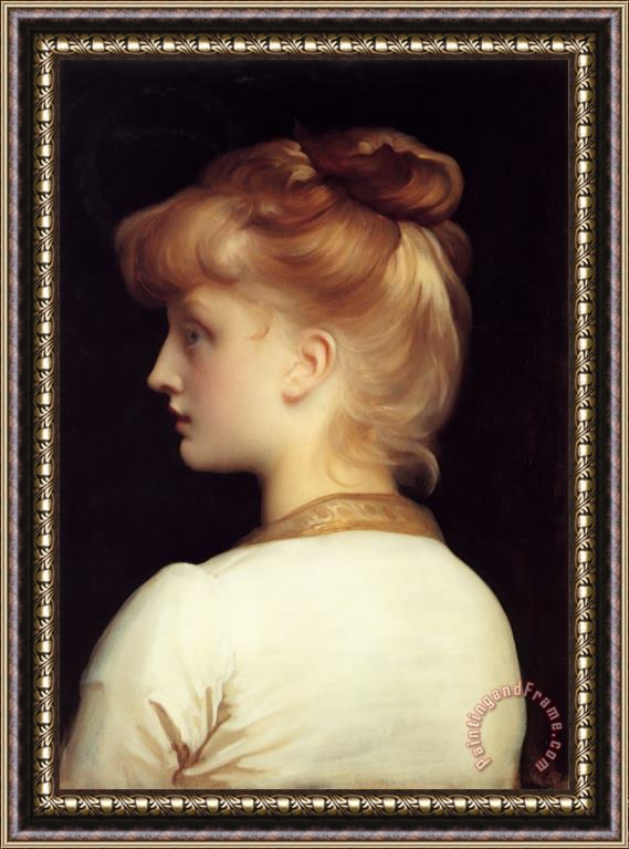Lord Frederick Leighton A Girl Framed Painting