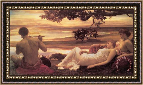 Lord Frederick Leighton Idyll Framed Painting