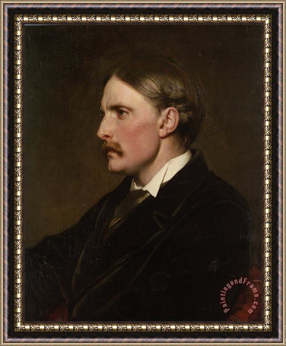 Lord Frederick Leighton Portrait of Henry Evans Gordon Framed Painting