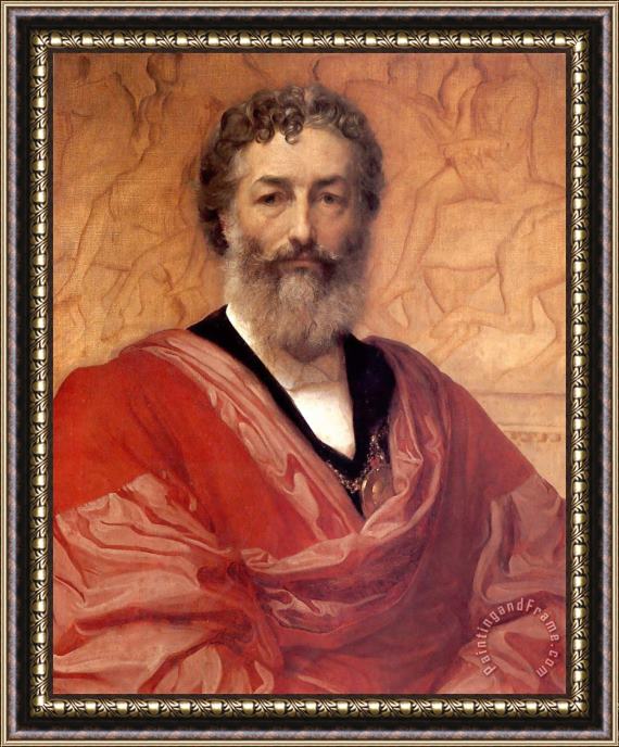 Lord Frederick Leighton Selfportrait Framed Painting
