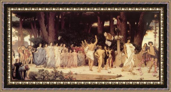 Lord Frederick Leighton The Daphnephoria Framed Painting
