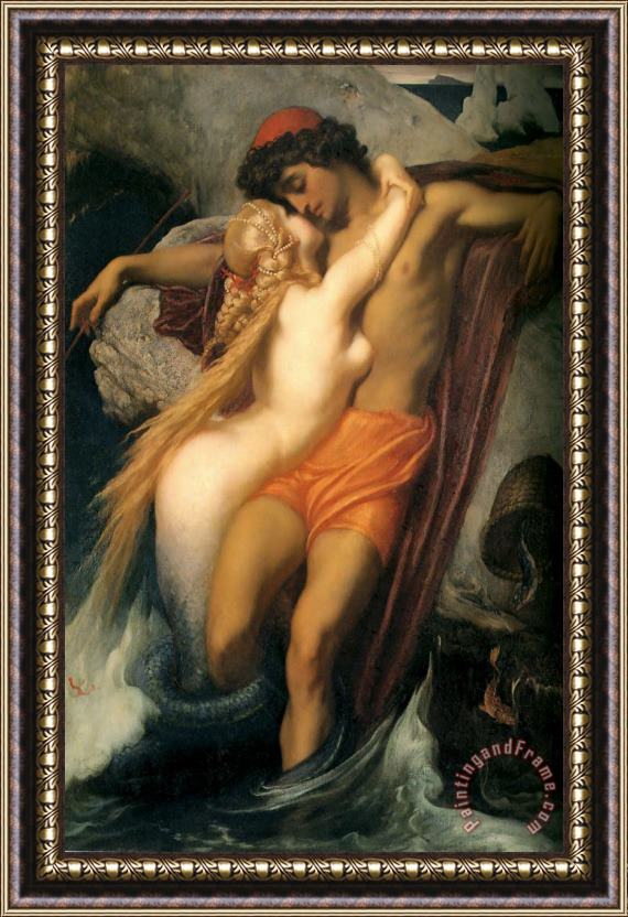 Lord Frederick Leighton The Fisherman And The Syren Framed Painting