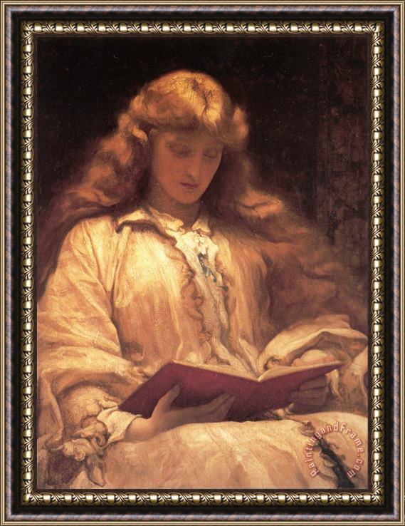 Lord Frederick Leighton The Maid with The Yellow Hair Framed Painting