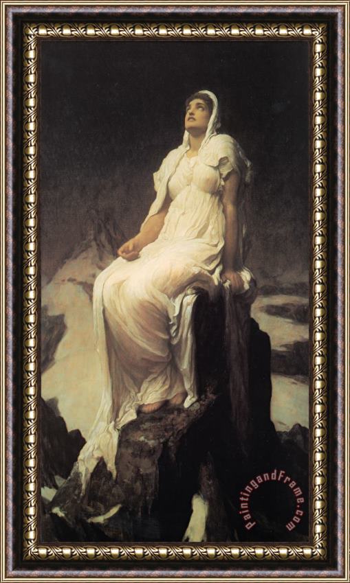 Lord Frederick Leighton The Spirit of The Summit Framed Painting